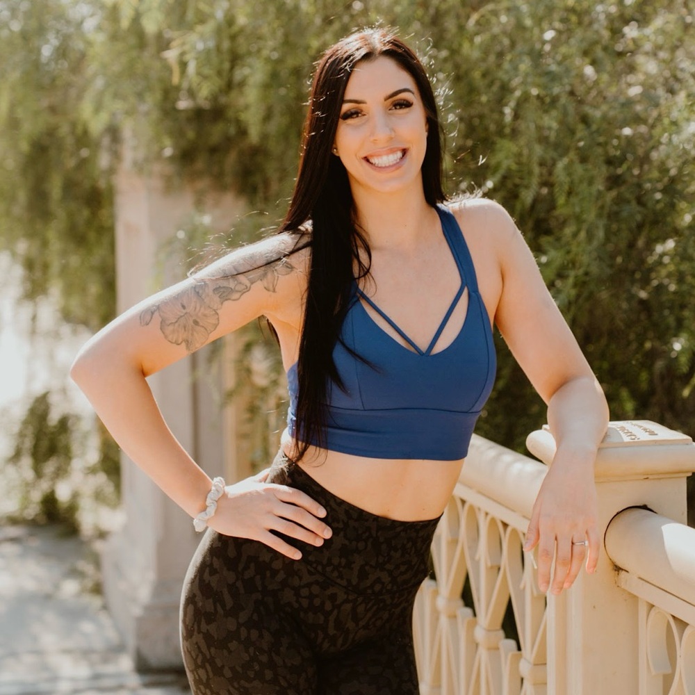 Lululemon Athletica Blue Energy longline bra (discontinued color from 2019)
